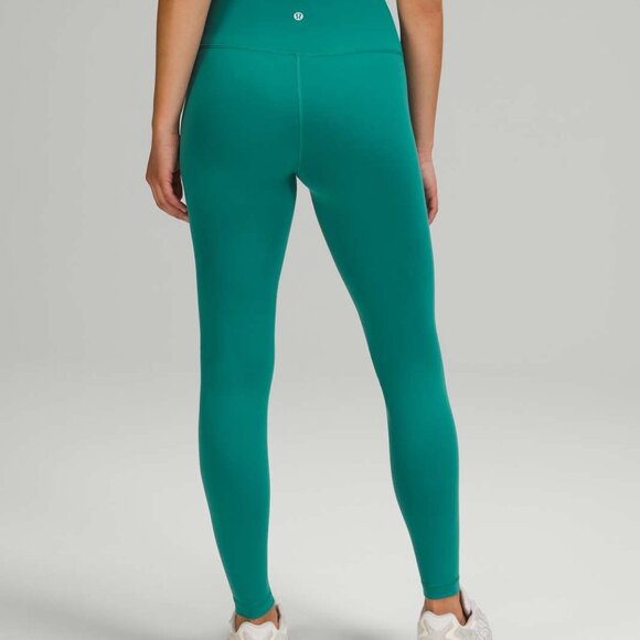 Lululemon Wunder Train High-Rise Tight 28" Size 10 Teal Lagoon $98 Run Gym Xfit - Picture 2 of 4